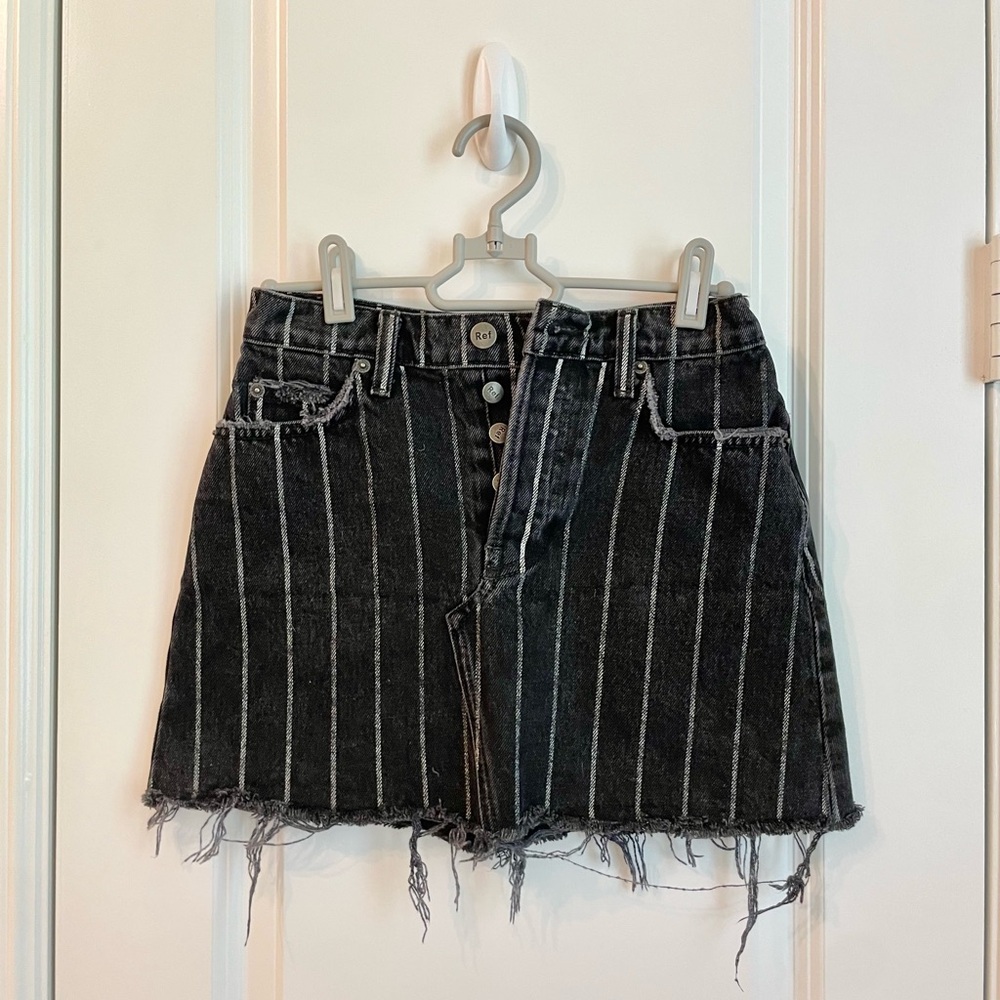 Reformation Retooled Denim Skirt